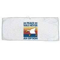 Murder Duck Peace Was Never An Option Duck With Knife Meme Large Microfiber Waffle Golf Towel
