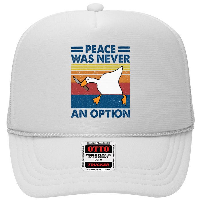 Murder Duck Peace Was Never An Option Duck With Knife Meme Trucker Hat