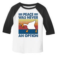 Murder Duck Peace Was Never An Option Duck With Knife Meme Toddler Fine Jersey T-Shirt