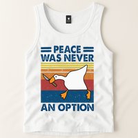 Murder Duck Peace Was Never An Option Duck With Knife Meme Tank Top