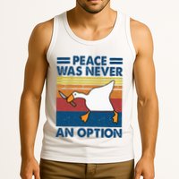 Murder Duck Peace Was Never An Option Duck With Knife Meme Tank Top