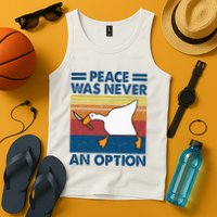 Murder Duck Peace Was Never An Option Duck With Knife Meme Tank Top