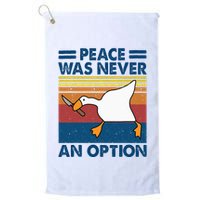 Murder Duck Peace Was Never An Option Duck With Knife Meme Golf Towel