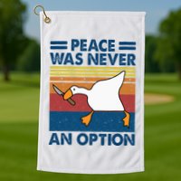 Murder Duck Peace Was Never An Option Duck With Knife Meme Golf Towel