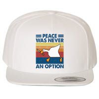 Murder Duck Peace Was Never An Option Duck With Knife Meme Wool Snapback Cap
