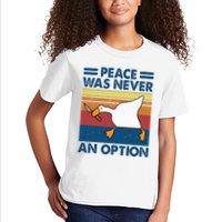 Murder Duck Peace Was Never An Option Duck With Knife Meme Kids T-Shirt