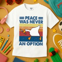 Murder Duck Peace Was Never An Option Duck With Knife Meme Kids T-Shirt