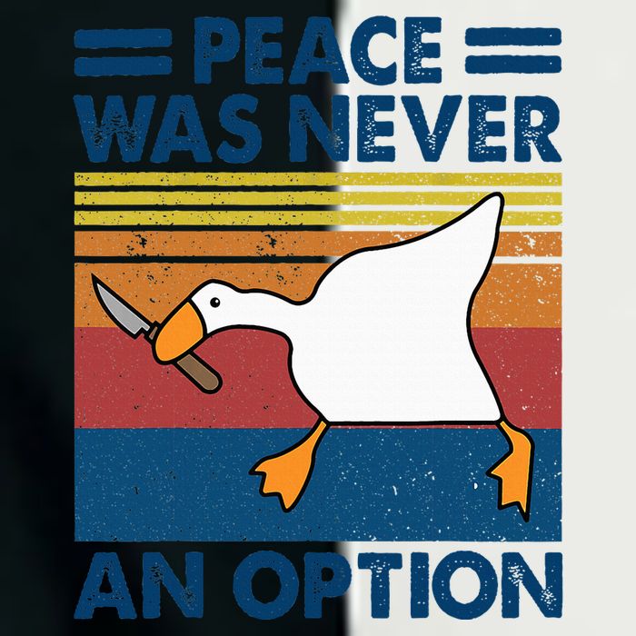Murder Duck Peace Was Never An Option Duck With Knife Meme Infant Baby Jersey Bodysuit