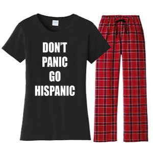 Mustymark Dont Panic Go Hispanic Women's Flannel Pajama Set