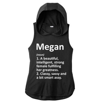 Megan Definition Personalized Name Funny Christmas Gift Ladies PosiCharge Tri-Blend Wicking Draft Hoodie Tank