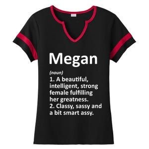 Megan Definition Personalized Name Funny Christmas Gift Ladies Halftime Notch Neck Tee