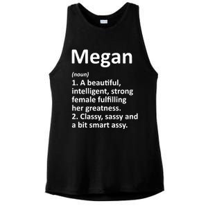 Megan Definition Personalized Name Funny Christmas Gift Ladies PosiCharge Tri-Blend Wicking Tank