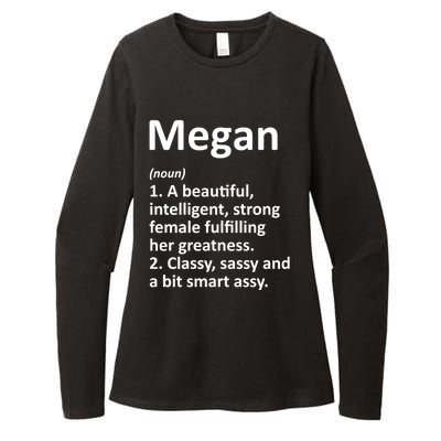 Megan Definition Personalized Name Funny Christmas Gift Womens CVC Long Sleeve Shirt