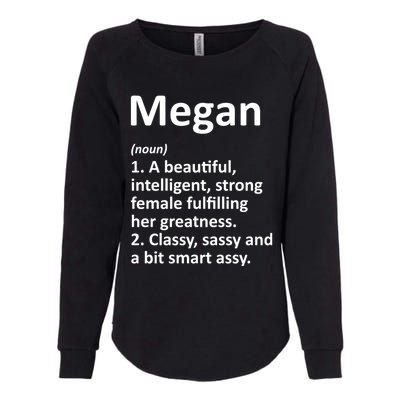 Megan Definition Personalized Name Funny Christmas Gift Womens California Wash Sweatshirt