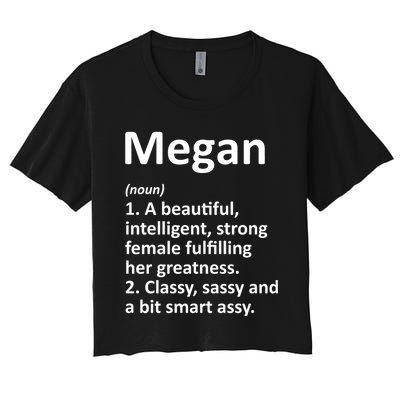 Megan Definition Personalized Name Funny Christmas Gift Women's Crop Top Tee