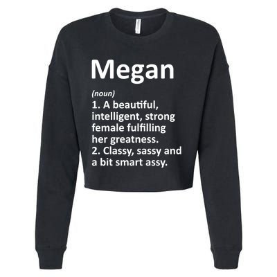 Megan Definition Personalized Name Funny Christmas Gift Cropped Pullover Crew