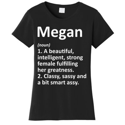 Megan Definition Personalized Name Funny Christmas Gift Women's T-Shirt