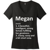 Megan Definition Personalized Name Funny Christmas Gift Women's V-Neck T-Shirt