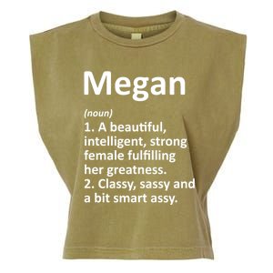 Megan Definition Personalized Name Funny Christmas Gift Garment-Dyed Women's Muscle Tee