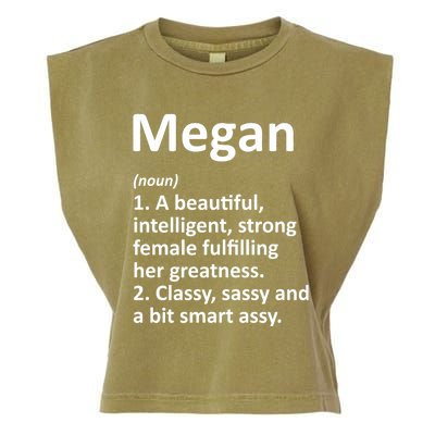 Megan Definition Personalized Name Funny Christmas Gift Garment-Dyed Women's Muscle Tee