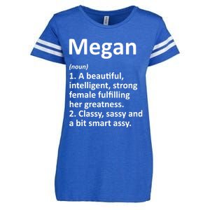 Megan Definition Personalized Name Funny Christmas Gift Enza Ladies Jersey Football T-Shirt