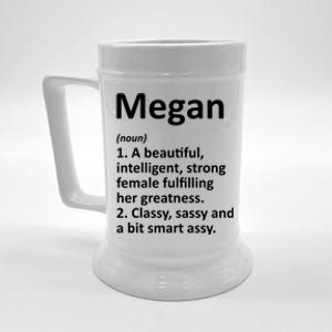 Megan Definition Personalized Name Funny Christmas Gift Beer Stein