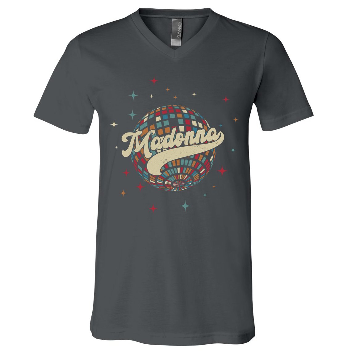 Madonna Disco Party Vintage V-Neck T-Shirt