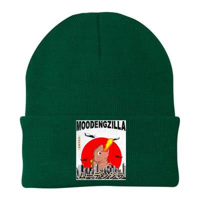 Moo Deng Pygmy Hippopotamus Funny Moodengzilla Knit Cap Winter Beanie