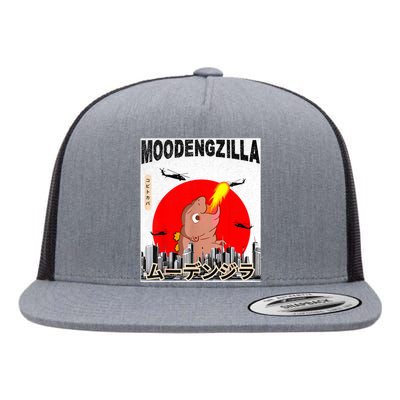 Moo Deng Pygmy Hippopotamus Funny Moodengzilla Flat Bill Trucker Hat