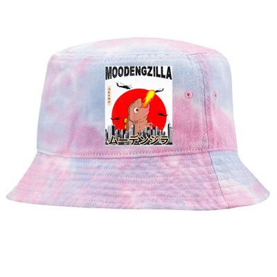 Moo Deng Pygmy Hippopotamus Funny Moodengzilla Tie-Dyed Bucket Hat