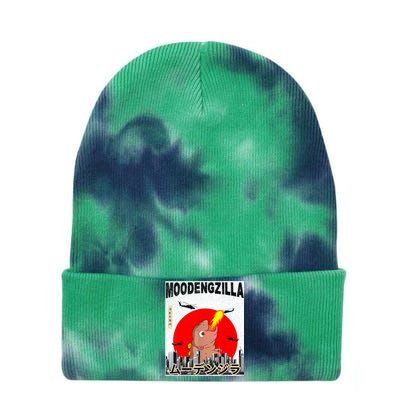 Moo Deng Pygmy Hippopotamus Funny Moodengzilla Tie Dye 12in Knit Beanie