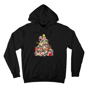 Merry Dogmas Pug Christmas Tree Dog Santa Xmas Girls Gift Hoodie