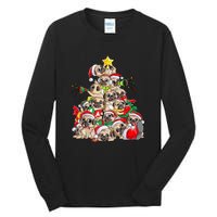 Merry Dogmas Pug Christmas Tree Dog Santa Xmas Girls Gift Tall Long Sleeve T-Shirt