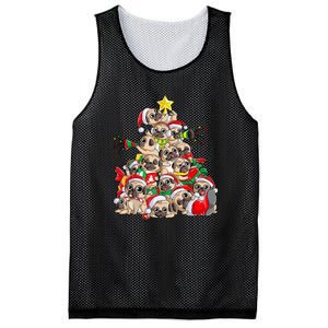 Merry Dogmas Pug Christmas Tree Dog Santa Xmas Girls Gift Mesh Reversible Basketball Jersey Tank