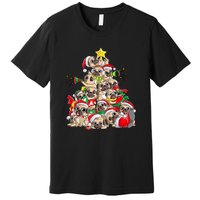 Merry Dogmas Pug Christmas Tree Dog Santa Xmas Girls Gift Premium T-Shirt