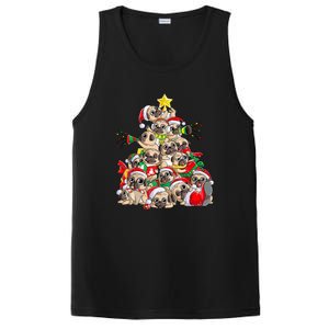 Merry Dogmas Pug Christmas Tree Dog Santa Xmas Girls Gift PosiCharge Competitor Tank