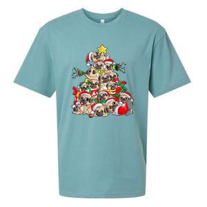 Merry Dogmas Pug Christmas Tree Dog Santa Xmas Girls Gift Sueded Cloud Jersey T-Shirt