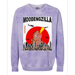 Moo Deng Pygmy Hippopotamus Funny Moodengzilla Colorblast Crewneck Sweatshirt