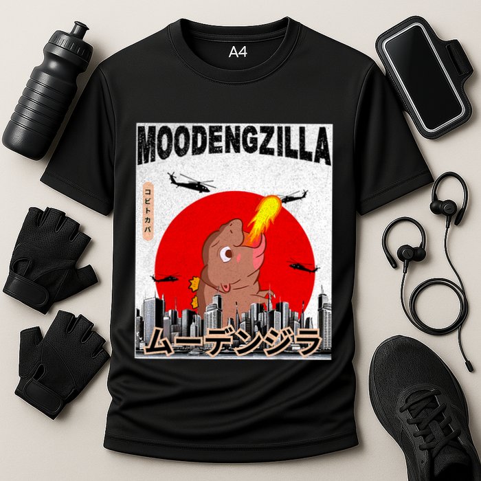 Moo Deng Pygmy Hippopotamus Funny Moodengzilla Performance Shirt
