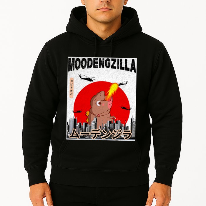 Moo Deng Pygmy Hippopotamus Funny Moodengzilla Hoodie