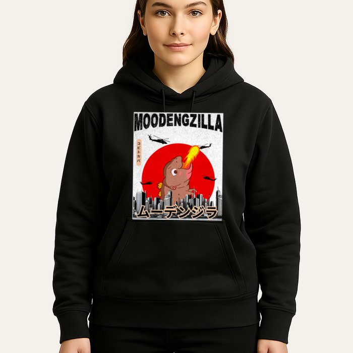 Moo Deng Pygmy Hippopotamus Funny Moodengzilla Hoodie