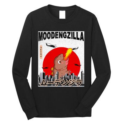 Moo Deng Pygmy Hippopotamus Funny Moodengzilla Long Sleeve Shirt