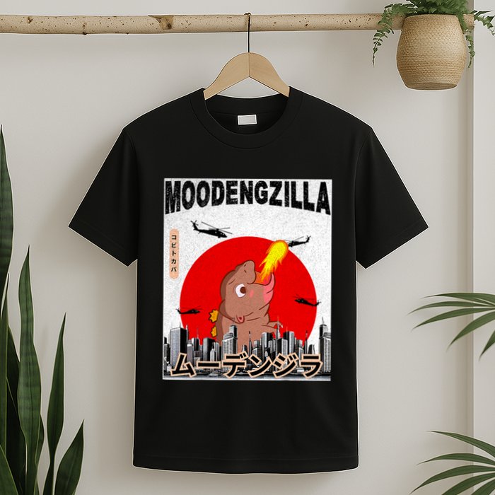 Moo Deng Pygmy Hippopotamus Funny Moodengzilla T-Shirt