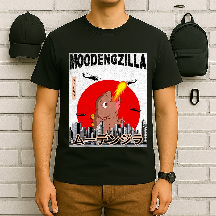 Moo Deng Pygmy Hippopotamus Funny Moodengzilla T-Shirt