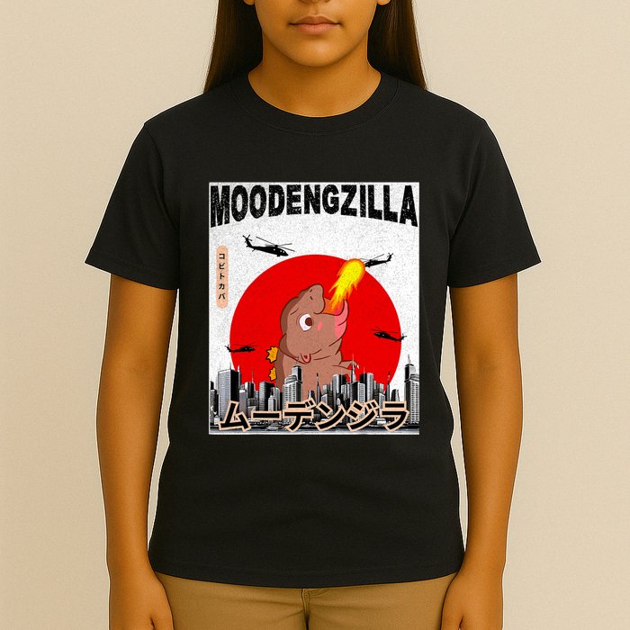Moo Deng Pygmy Hippopotamus Funny Moodengzilla T-Shirt