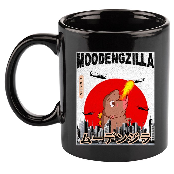 Moo Deng Pygmy Hippopotamus Funny Moodengzilla 11oz C Handle Ceramic Mug