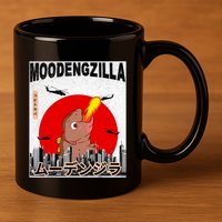 Moo Deng Pygmy Hippopotamus Funny Moodengzilla 11oz C Handle Ceramic Mug
