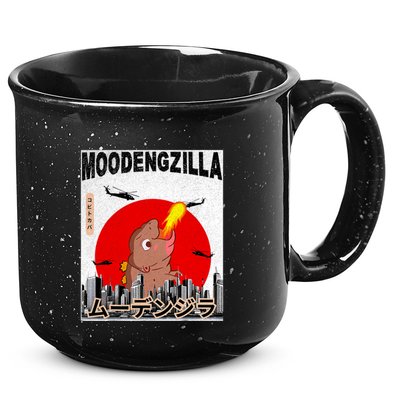 Moo Deng Pygmy Hippopotamus Funny Moodengzilla 15oz Campfire Ceramic Mug