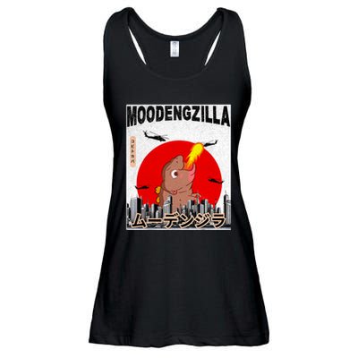 Moo Deng Pygmy Hippopotamus Funny Moodengzilla Ladies Essential Flowy Tank