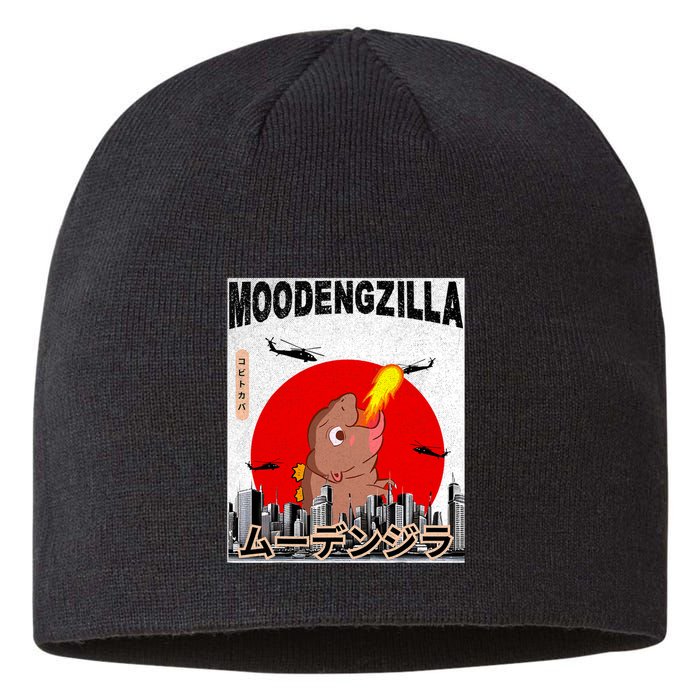 Moo Deng Pygmy Hippopotamus Funny Moodengzilla Sustainable Beanie